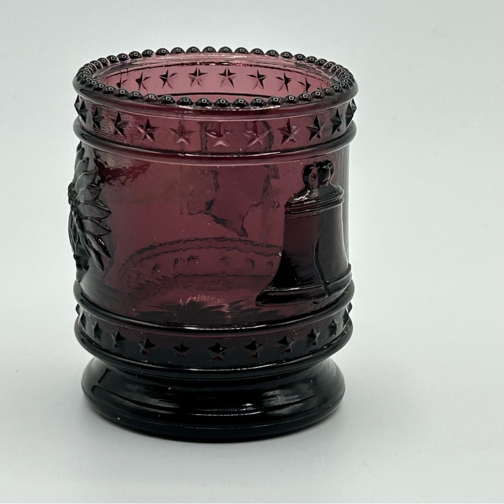 Maude St Clair Plum Carnival 1776 1976 Bicentennial Toothpick Holder - Picture 3 of 11